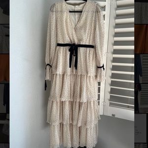 Darla Dotted Tiered dress (Morning Lavender Boutique)